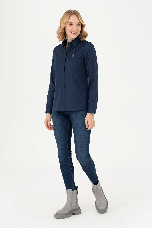 Рубашка из хлопка приталенная - G082SZ0040CRISCOLOR023K Сорочка жен. (VR033, 34)