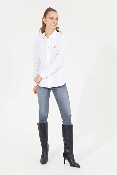 Рубашка с хлопком приталенная - G082SZ0040CRISCOLOR022K Сорочка жен. (VR013, 34)