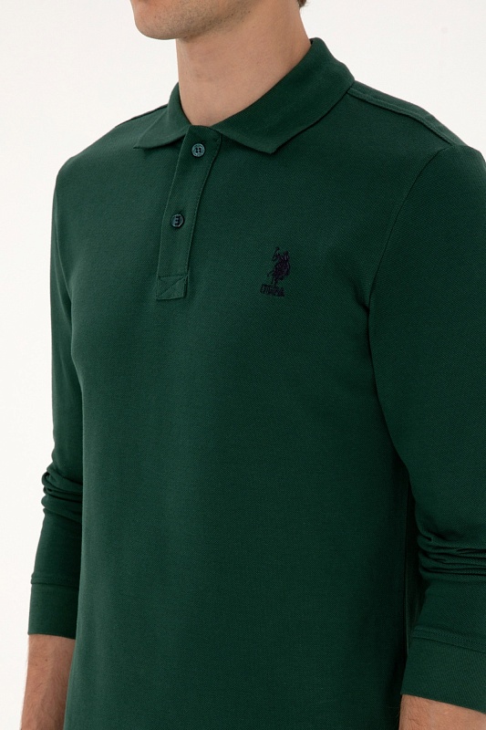 Поло с длинным рукавом из хлопка - G081SZ0820TP01SK025 Толстовка муж. (VR079, XS)