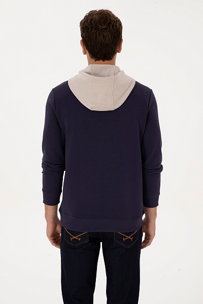 Худи с контрастными вставками - G081SZ0820E_ZYLEM Толстовка муж. (VR074, XL)