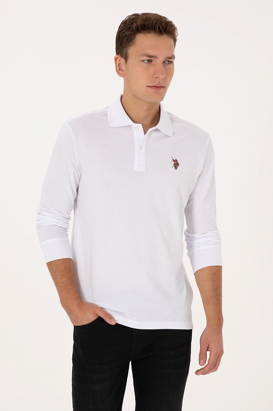 Поло с длинным рукавом из хлопка - G081SZ0820E_GTPSK025 Толстовка муж. (VR013, M)