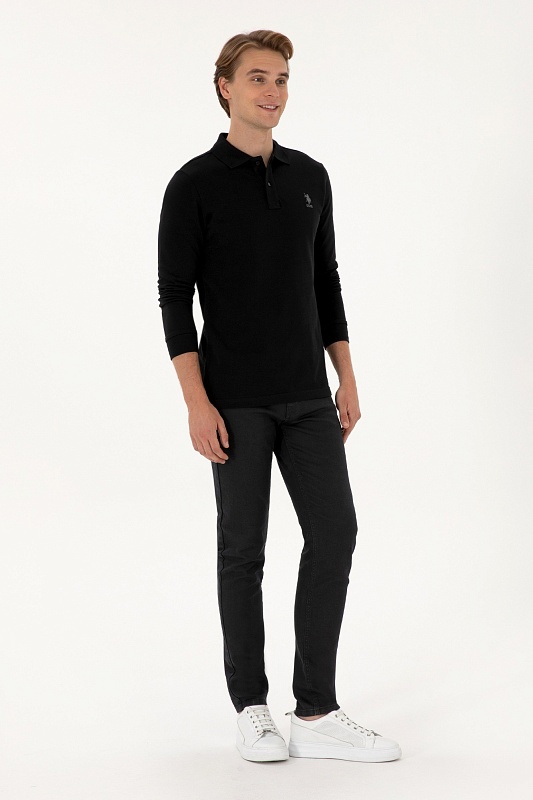 Поло с длинным рукавом из хлопка - G081SZ0820TP01SK025 Толстовка муж. (VR046, M)
