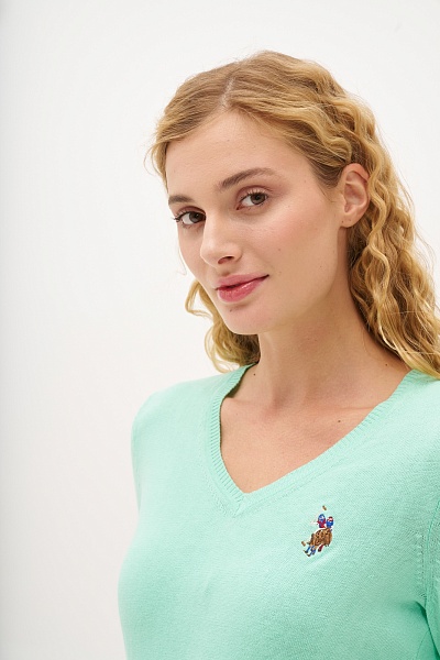 Пуловер из хлопка приталенный - G082SZ0TK0TD0224K_R Кофта жен. (VR090, XS)