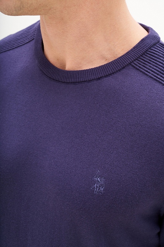 Джемпер из хлопка с рельефными деталями на плечах - G081SZ0TK0ART_TD01_BSK25 Кофта муж. (VR074, 2XS)