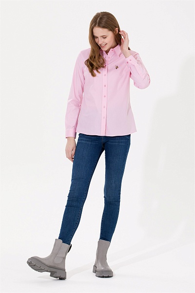 Рубашка с хлопком приталенная - G082SZ0040CRISCOLOR022K Сорочка жен. (VR078, 32)