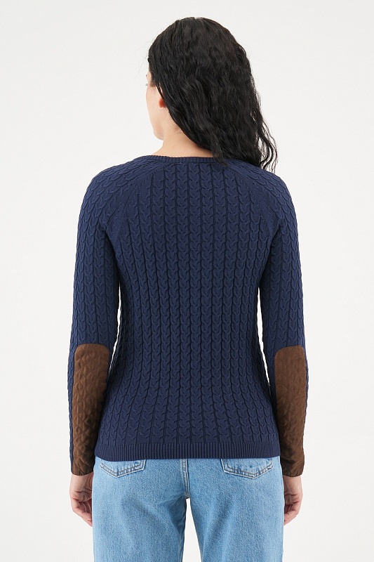 Джемпер из хлопка с узором косы - G082SZ0TK0ART_MERY Кофта жен. (VR033, 2XS)