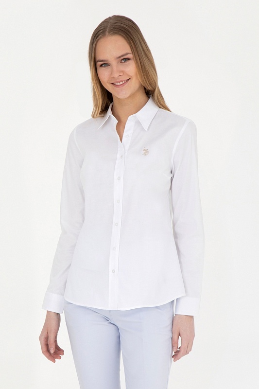 Рубашка из хлопка  приталенная - G082SZ0040CRISTA024Y Сорочка жен. (VR013, 40)