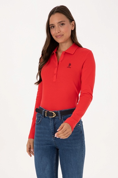 Поло с длинным рукавом из хлопка - G082SZ0820TPG_SK025 Толстовка жен. (VR030, M)