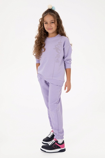 Свитшот и спортивные брюки для девочек - G084SZ0HF0US2304 Костюм дом. жен. детс. (VR034, 4_5)