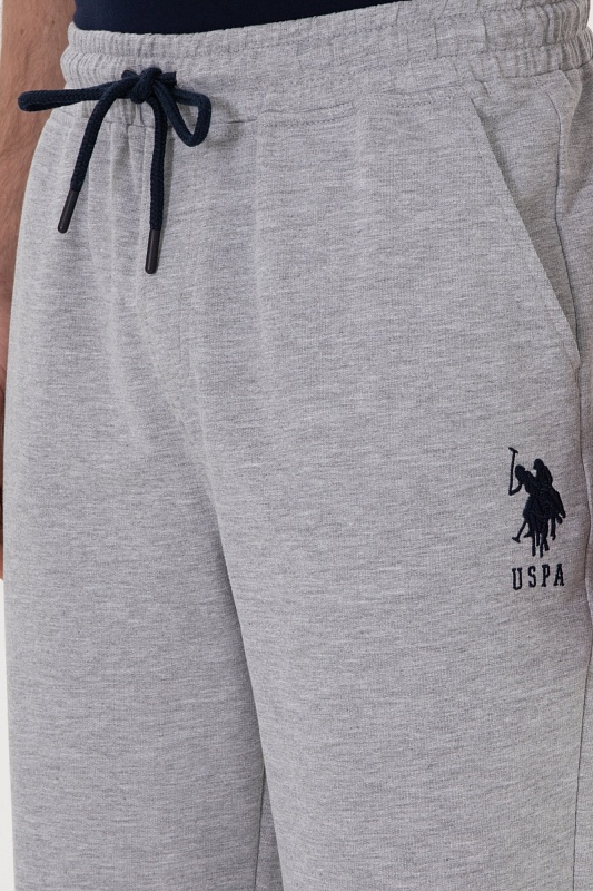 Бермуды спортивные из хлопка с вышитым логотипом - G081SZ0OS0DUSTYIY025 Брюки спорт. муж. (VR086, XS)
