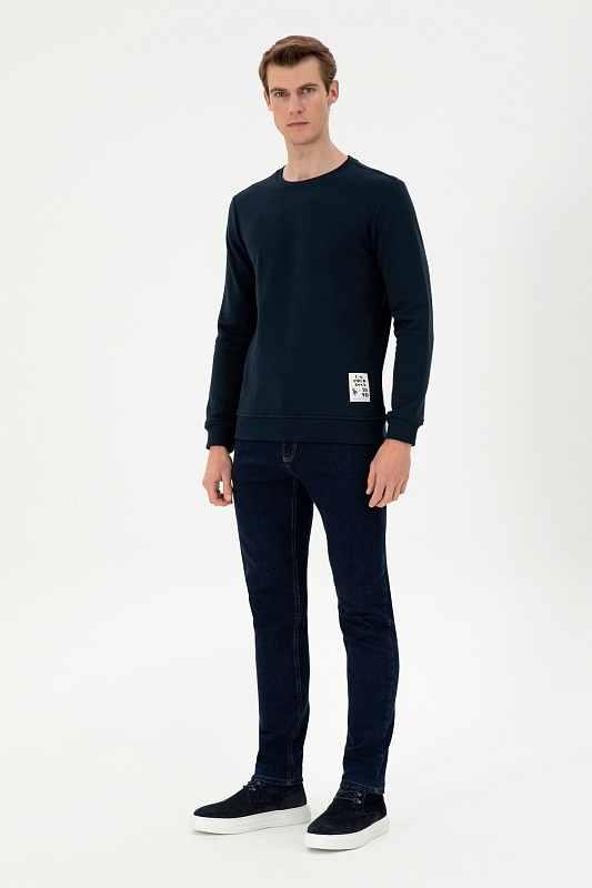 Свитшот с декоративной нашивкой - G081SZ0820ZELO_E Толстовка муж. (VR033, XS)