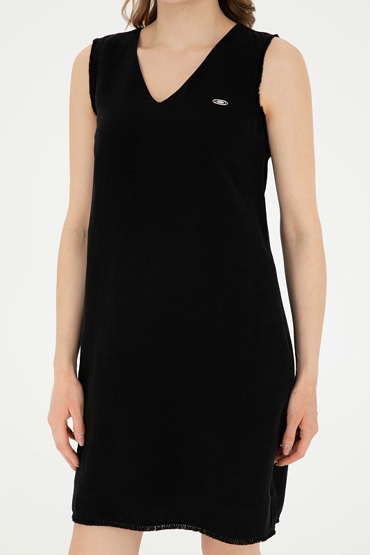 Платье мини из лиоцелла с добавлением льна - G082SZ0320FADE Платье жен. (VR046, 36)