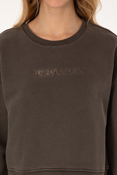 Свитшот из хлопка с нашивкой - G082SZ0820S_SIGNA Толстовка жен. (VR084, XS)