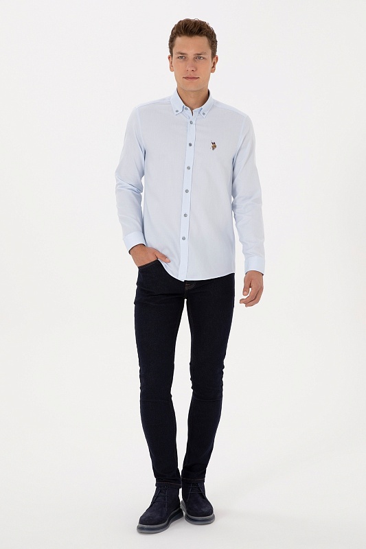 Рубашка из хлопка приталенная - G081SZ0040CEDCOLOR025K Сорочка муж. (VR003, 4XL)
