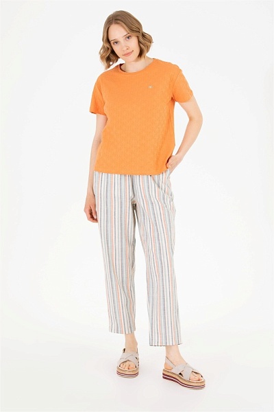 Джинсы широкие в полоску на кулиске - G082SZ0800ZENNY Джинсы жен. (VR139, 34)