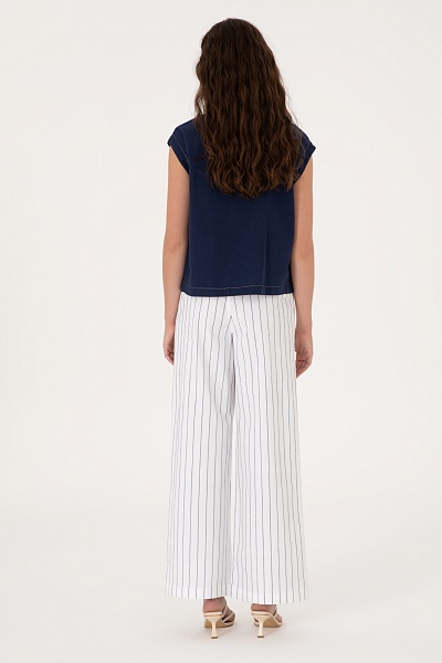 Брюки в полоску прямые - G082SZ0780FERMERE Брюки жен. (VR013, 34)