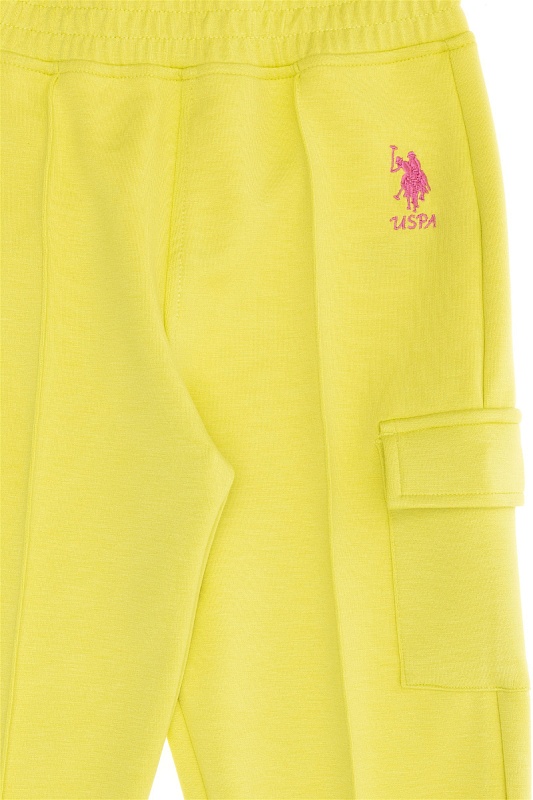 Спортивные брюки с накладными карманами для девочек - G084SZ0OP0PANT Брюки спорт. жен. детс. (VR168, 3_4)