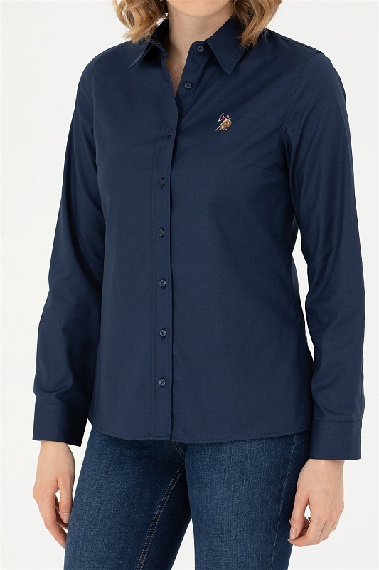 Рубашка из хлопка приталенная - G082SZ0040CRISCOLOR023K Сорочка жен. (VR033, 34)
