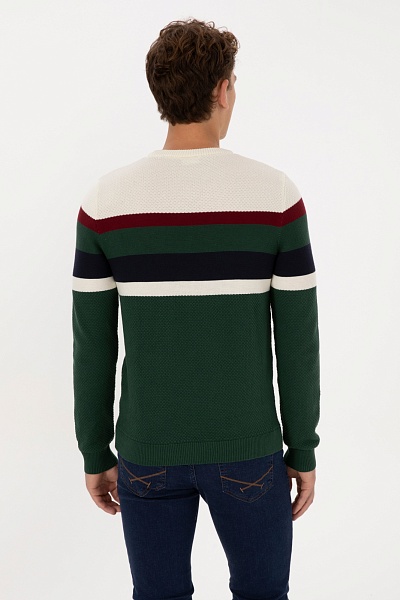 Джемпер из хлопка в полоску - G081SZ0TK0CRUS025K Кофта муж. (VR079, L)