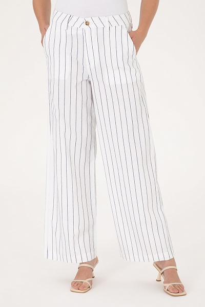 Брюки в полоску прямые - G082SZ0780FERMERE Брюки жен. (VR013, 34)