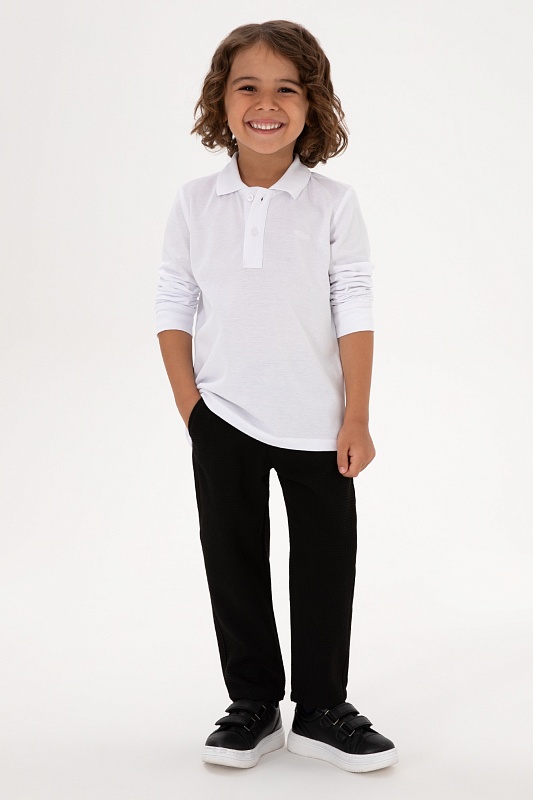 Поло с длинным рукавом из хлопка для мальчиков - G083SZ0820E_GTPKIDS25K Толстовка муж. детс. (VR013, 5_6)