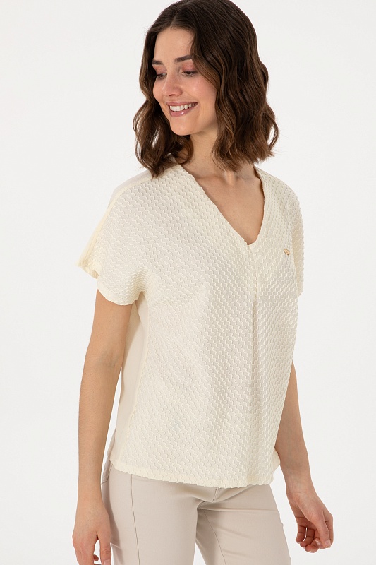 Блузка с рельефным узором - G082SZ0110SARTEK Футболка жен. (VR071, XS)
