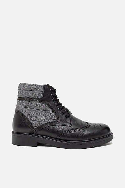 Ботинки комбинированые кожаные на шнурках - S081SZ0330K22FRANS Обувь муж. (VR046, 45)