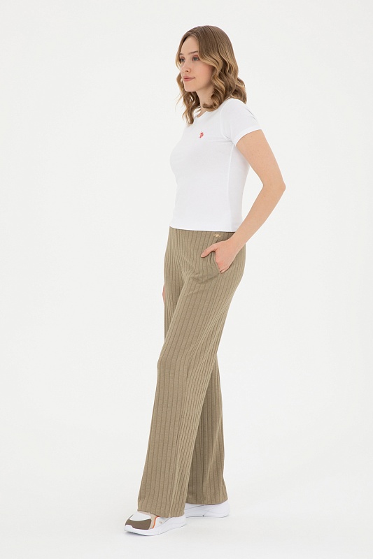 Брюки трикотажные в рубчик - G082SZ0OP0PATE Брюки спорт. жен. (VR027, XS)
