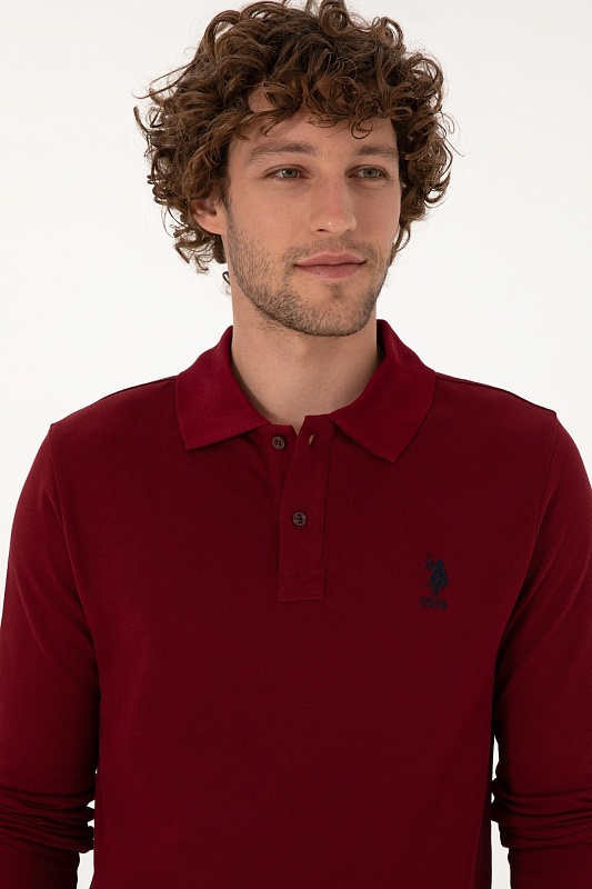Поло с длинным рукавом из хлопка - G081SZ0820TP01SK025 Толстовка муж. (VR014, XS)