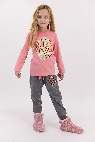 Пижама лонгслив и брюки для девочек - G084SZ0HF0US951-G Костюм дом. жен. детс. (CRL, 12-13)