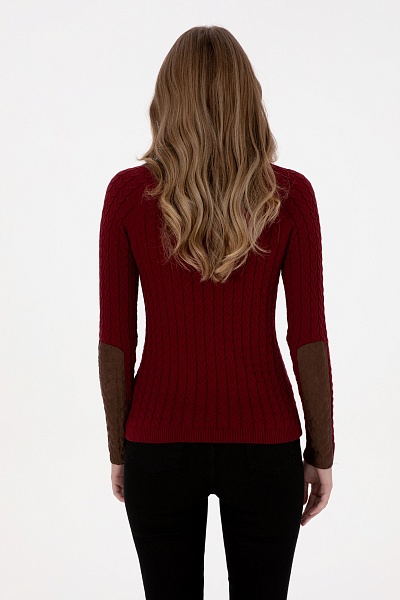 Джемпер из хлопка с узором косы - G082SZ0TK0MERY_BSK25 Кофта жен. (VR014, M)