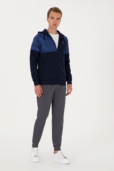 Толстовка на молнии с капюшоном - G081SZ0820S_GENHAS Толстовка муж. (VR033, XS)