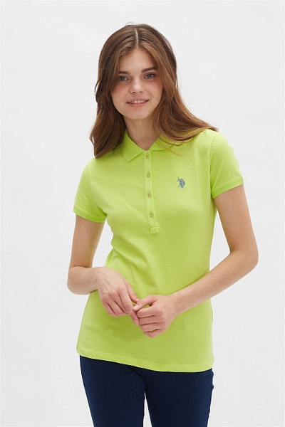 Футболка-поло из хлопка с принтом на планке - G082SZ0110TP01-OML Футболка жен. (VR087, S)