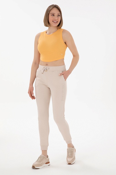 Спортивные брюки на манжетах зауженные - G082SZ0OP0PT0125 Брюки спорт. жен. (VR049, XL)