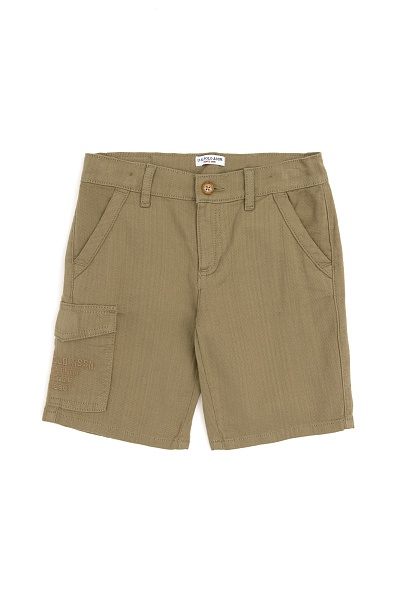 Шорты из хлопка с добавлением льна для мальчиков - G083SZ0310BASGARKIDS Бермуды муж. детс. (VR111, 3_4)