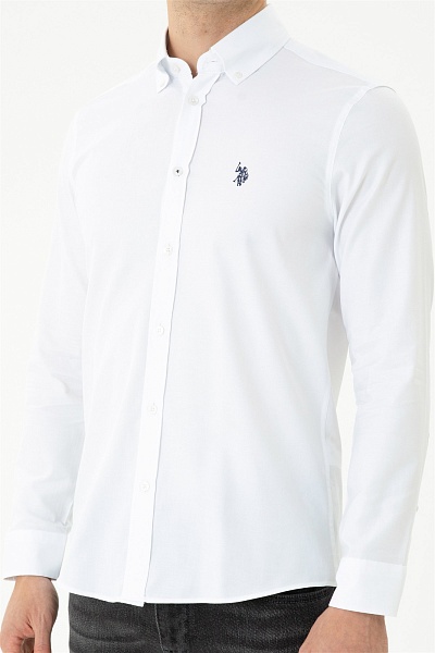 Рубашка из хлопка приталенная - G081SZ0040CEDRO023K Сорочка муж. (VR013, 2XL)