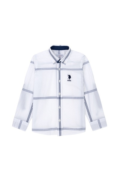 Рубашка из жатой ткани прямая для мальчиков - G083SZ0040MILASOKIDS Сорочка муж. детс. (VR013, 9_10)