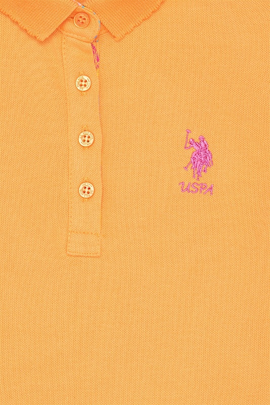 Футболка-поло из хлопка c принтом на планке для девочек - G084SZ0110TP01-IY023 Футболка жен. детс. (VR051, 10_11)
