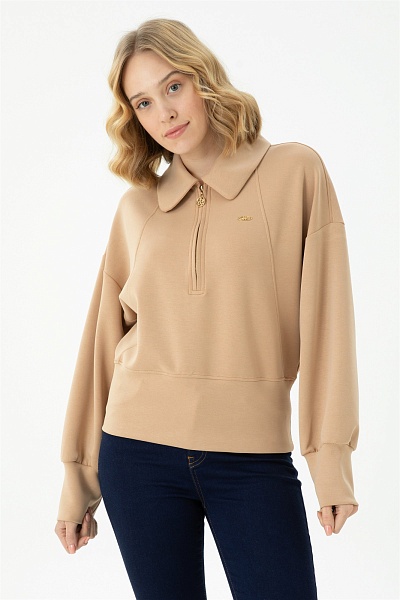 Толстовка с воротником на молнии - G082SZ0820NEKE Толстовка жен. (VR085, M)