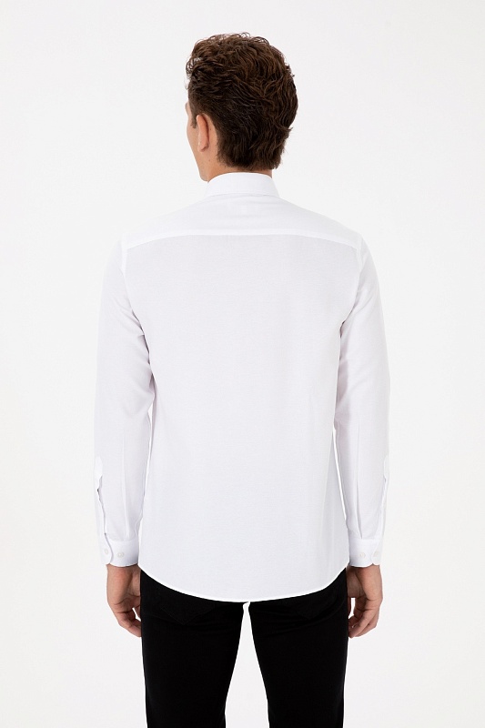 Рубашка из смесового хлопка приталенная - G081SZ0040E_METO25K Сорочка муж. (VR013, 5XL)
