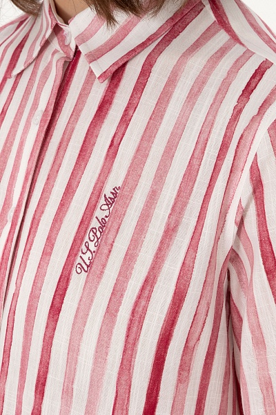 Рубашка из хлопка в полоску свободная - G082SZ0040DUCCI Сорочка жен. (VR223, 36)
