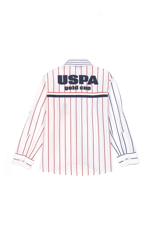 Рубашка из хлопка в полоску для мальчиков - G083SZ0040CUPERKIDS Сорочка муж. детс. (VR033, 6_7)
