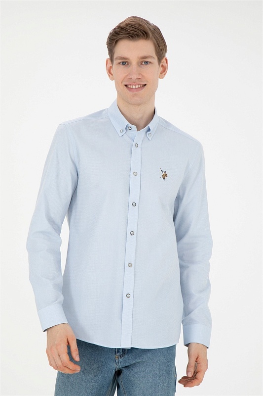 Рубашка из хлопка приталенная - G081SZ0040NOVAYA023K Сорочка муж. (VR003, XL)