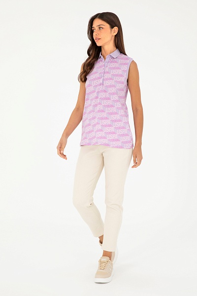 Футболка-поло из хлопка с принтом - G082GL0110GENTAF Футболка жен. (VR034, XL)