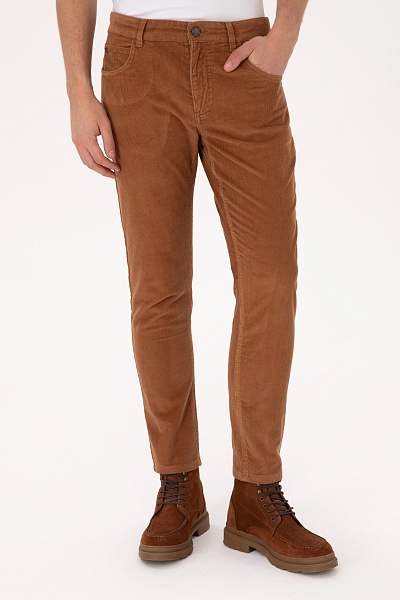 Вельветовые брюки зауженные - G081SZ0780CORDUROY25K Брюки муж. (VR233, 34, 34)