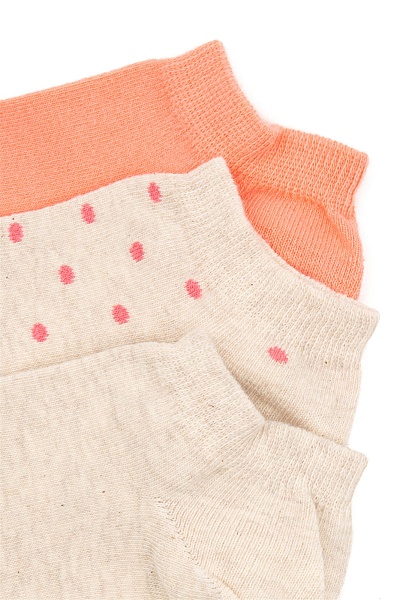 Носки короткие, 3 пары - A082SZ013P023-ROSY Носки жен. (VR047)