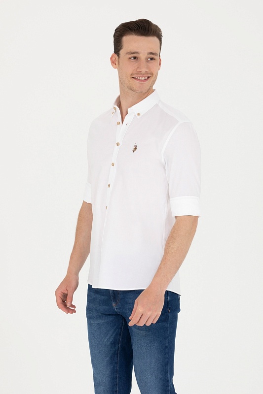 Рубашка из хлопка прямая - G081SZ0040CEDCOLORREG020K Сорочка муж. (VR013, 5XL)