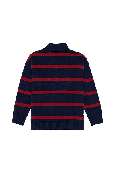 Поло с длинным рукавом в полоску для мальчиков - G083SZ0TK0BAMBUKIDS Кофта муж. детс. (VR033, 6_7)