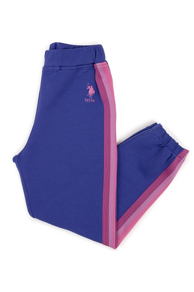 Спортивные брюки с лампасами для девочек - G084SZ0OP0NUNGELA Брюки спорт. жен. детс. (VR212, 3_4)