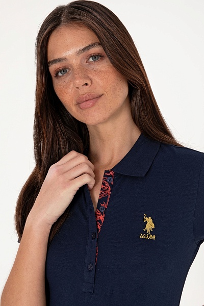 Футболка-поло из хлопка с принтом на планке - G082SZ0110RP0125 Футболка жен. (VR033, M)